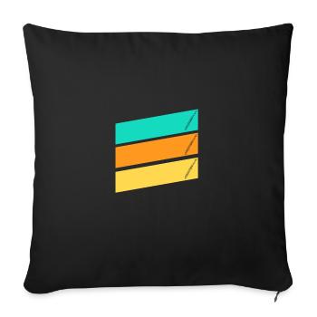 Flute player - Sofa pillowcase 17,3'' x 17,3'' (45 x 45 cm) - black - Front