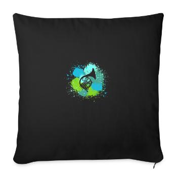 Cor français - Housse de coussin décorative 45 x 45 cm - noir - Devant