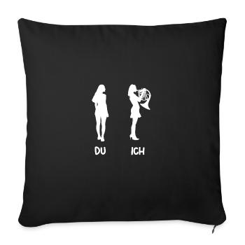 Cor français - Housse de coussin décorative 45 x 45 cm - noir - Devant