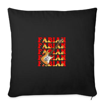 Fabien - Housse de coussin décorative 45 x 45 cm - noir - Devant