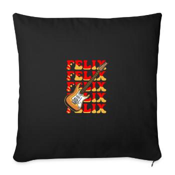 Felix - Sofakissenbezug 45 x 45 cm - Schwarz - Vorne