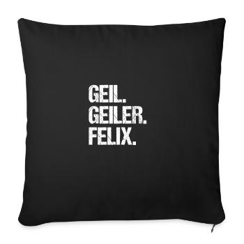 Felix - Housse de coussin décorative 45 x 45 cm - noir - Devant