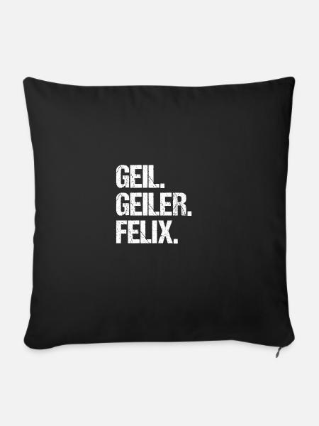Felix - Sofakissenbezug 45 x 45 cm - Schwarz