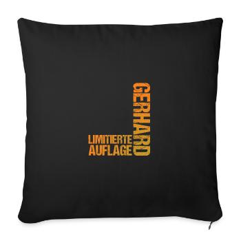 Gerhard - Housse de coussin décorative 45 x 45 cm - noir - Devant