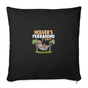 Holger paresseux - Housse de coussin décorative 45 x 45 cm - noir - Devant