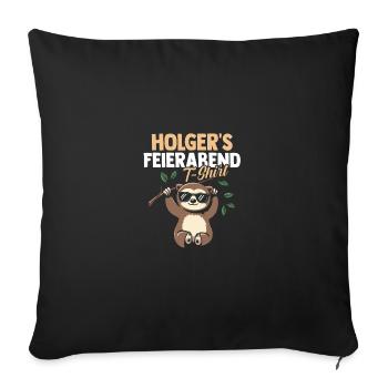 Holger paresseux - Housse de coussin décorative 45 x 45 cm - noir - Devant