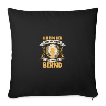 Bière Amateurs de bière Alcool Célébrez Bernd - Housse de coussin décorative 45 x 45 cm - noir - Devant