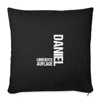 Daniel - Housse de coussin décorative 45 x 45 cm - noir - Devant