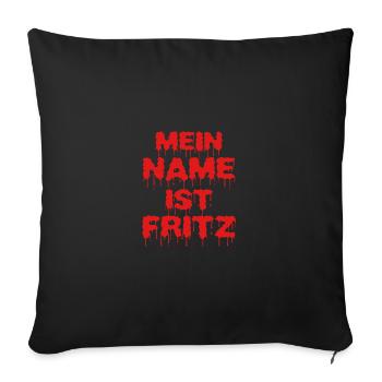 Fritz - Sofakissenbezug 45 x 45 cm - Schwarz - Vorne
