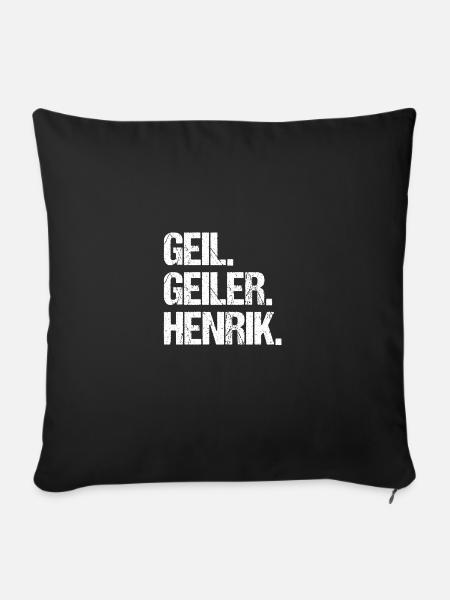 Henrik - Sofakissenbezug 45 x 45 cm - Schwarz
