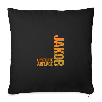 Jacob - Housse de coussin décorative 45 x 45 cm - noir - Devant
