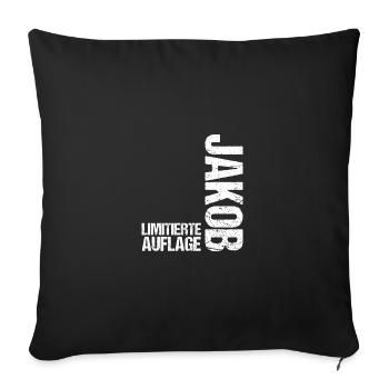 Jacob - Sofa pillowcase 17,3'' x 17,3'' (45 x 45 cm) - black - Front