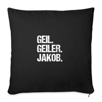 Jacob - Sofa pillowcase 17,3'' x 17,3'' (45 x 45 cm) - black - Front