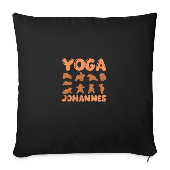 Yoga pour chats Johannes - Housse de coussin décorative 45 x 45 cm - noir - Devant