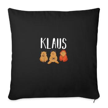 Gamer Zocker Zocken Gaming Klaus - Housse de coussin décorative 45 x 45 cm - noir - Devant