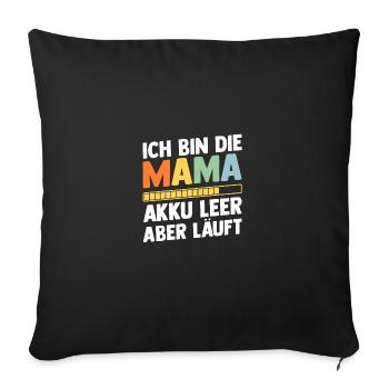 Mother Team Mom - Sofa pillowcase 17,3'' x 17,3'' (45 x 45 cm) - black - Front