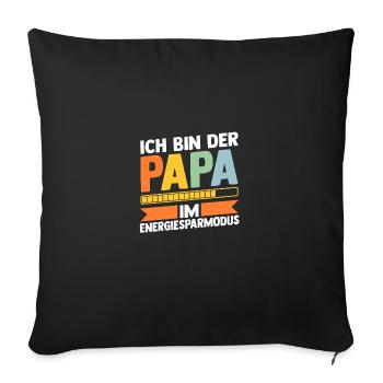 Père Équipe Papa - Housse de coussin décorative 45 x 45 cm - noir - Devant
