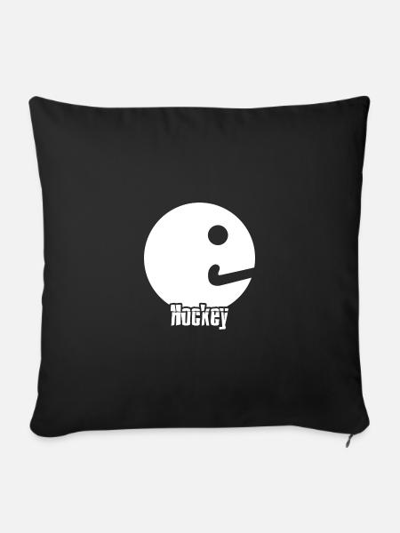 Feldhockey Hockey Hockeysmile Hockeylegende - Sofakissenbezug 45 x 45 cm - Schwarz