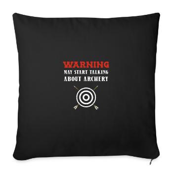 Archer Archery Bow And Arrow - Sofa pillowcase 17,3'' x 17,3'' (45 x 45 cm) - black - Front