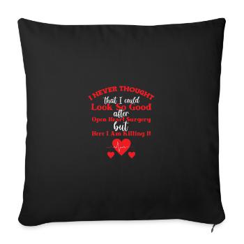 Heart Attack Heart Surgery Surgery Hospital - Sofa pillowcase 17,3'' x 17,3'' (45 x 45 cm) - black - Front