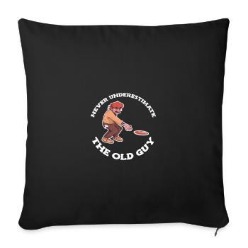 Disc Golf Frisbee - Sofa pillowcase 17,3'' x 17,3'' (45 x 45 cm) - black - Front