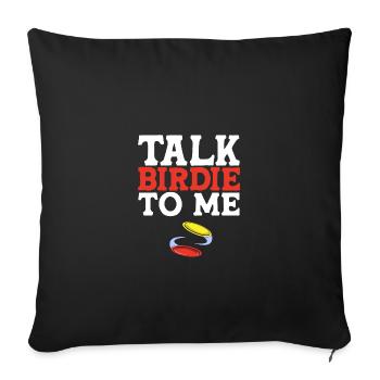 Disc Golf Frisbee - Sofa pillowcase 17,3'' x 17,3'' (45 x 45 cm) - black - Front