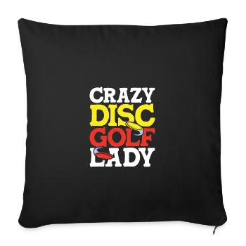 Disc Golf Frisbee - Sofa pillowcase 17,3'' x 17,3'' (45 x 45 cm) - black - Front