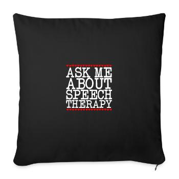 Orthophoniste Orthophonie Orthophonie - Housse de coussin décorative 45 x 45 cm - noir - Devant