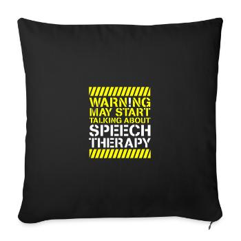 Orthophoniste Orthophonie Orthophonie - Housse de coussin décorative 45 x 45 cm - noir - Devant