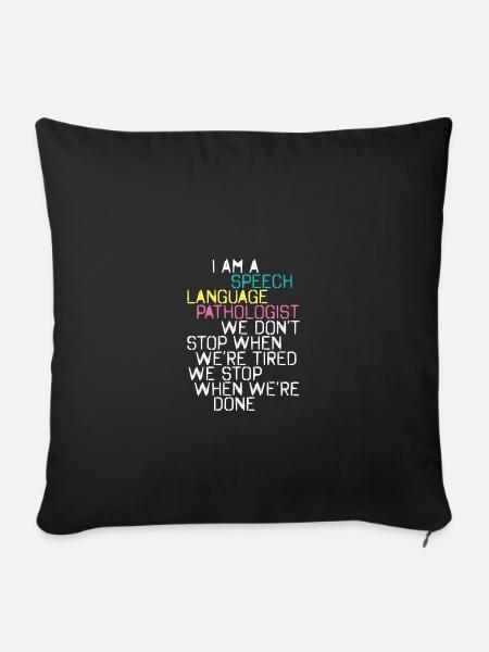 Logopäde Sprachtherapie Sprachtherapeut - Sofakissenbezug 45 x 45 cm - Schwarz