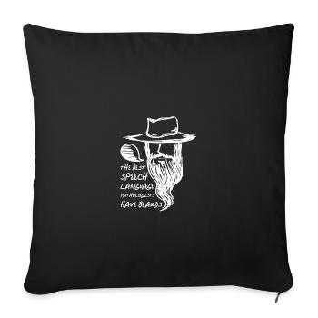 Orthophoniste Orthophonie Orthophonie - Housse de coussin décorative 45 x 45 cm - noir - Devant