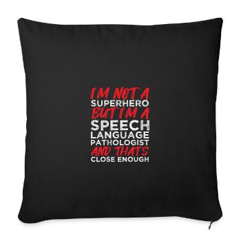 Orthophoniste Orthophonie Orthophonie - Housse de coussin décorative 45 x 45 cm - noir - Devant