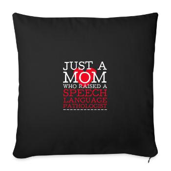 Orthophoniste Orthophonie Orthophonie - Housse de coussin décorative 45 x 45 cm - noir - Devant