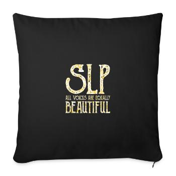 Orthophoniste Orthophonie Orthophonie - Housse de coussin décorative 45 x 45 cm - noir - Devant