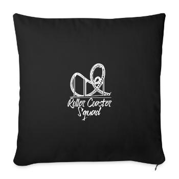 Roller Coaster Amusement Park Amusement Park - Sofa pillowcase 17,3'' x 17,3'' (45 x 45 cm) - black - Front