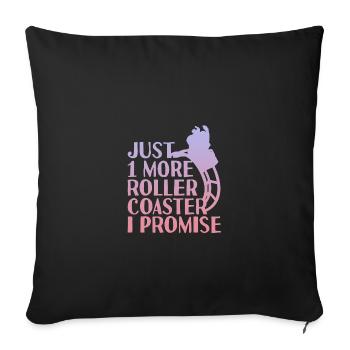 Roller Coaster Amusement Park Amusement Park - Sofa pillowcase 17,3'' x 17,3'' (45 x 45 cm) - black - Front