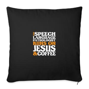 Orthophoniste Orthophonie Orthophonie - Housse de coussin décorative 45 x 45 cm - noir - Devant