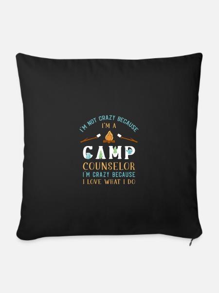 Zeltlager Leiter Sommercamp - Sofakissenbezug 45 x 45 cm - Schwarz