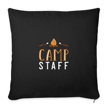 Tent Camp Manager Summer Camp - Sofa pillowcase 17,3'' x 17,3'' (45 x 45 cm) - black - Front