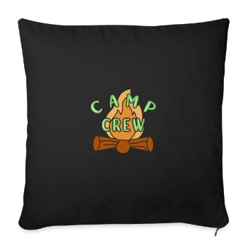 Tent Camp Manager Summer Camp - Sofa pillowcase 17,3'' x 17,3'' (45 x 45 cm) - black - Front