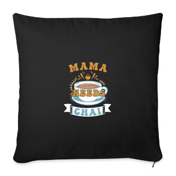 Chai Latte Tea Drink tea drinkers - Sofa pillowcase 17,3'' x 17,3'' (45 x 45 cm) - black - Front