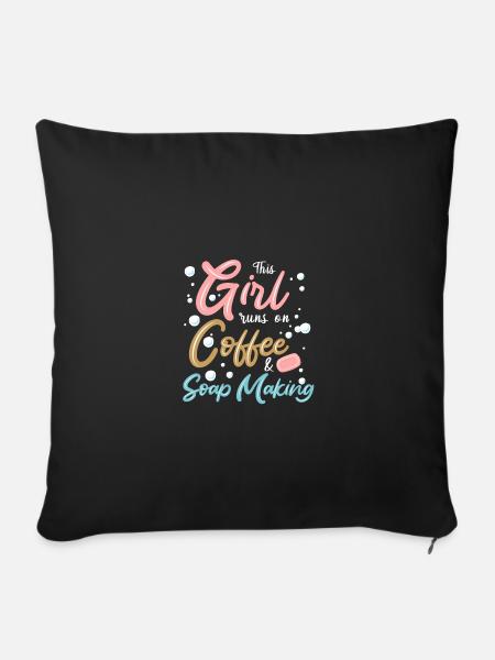 Seife Herstellen Handgemachte Seife - Sofakissenbezug 45 x 45 cm - Schwarz