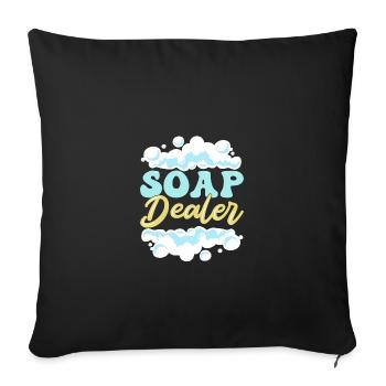 Soap Making Handmade soap - Sofa pillowcase 17,3'' x 17,3'' (45 x 45 cm) - black - Front