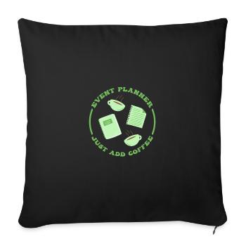 Event Manager Event Event Manager - Sofa pillowcase 17,3'' x 17,3'' (45 x 45 cm) - black - Front