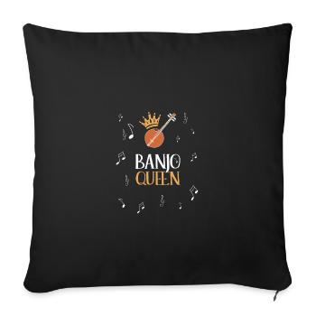 Banjo play banjo player music instrument - Sofa pillowcase 17,3'' x 17,3'' (45 x 45 cm) - black - Front