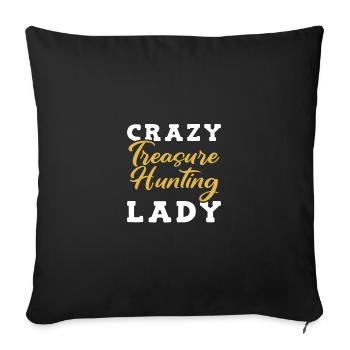 Treasure Hunter Treasure Hunt Metal Detector - Sofa pillowcase 17,3'' x 17,3'' (45 x 45 cm) - black - Front