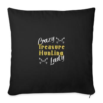 Treasure Hunter Treasure Hunt Metal Detector - Sofa pillowcase 17,3'' x 17,3'' (45 x 45 cm) - black - Front