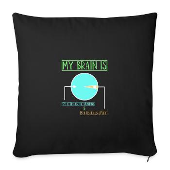 Treasure Hunter Treasure Hunt Metal Detector - Sofa pillowcase 17,3'' x 17,3'' (45 x 45 cm) - black - Front