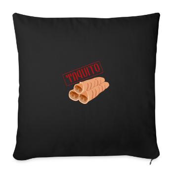 Taquito Mexican Food Tacos - Sofa pillowcase 17,3'' x 17,3'' (45 x 45 cm) - black - Front