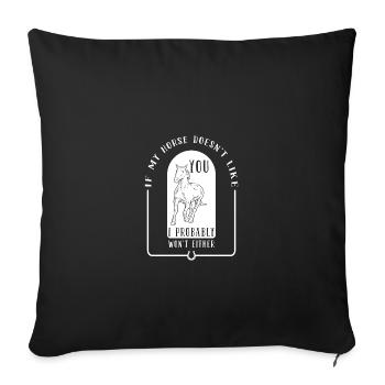 Équitation Propriétaires de chevaux - Housse de coussin décorative 45 x 45 cm - noir - Devant